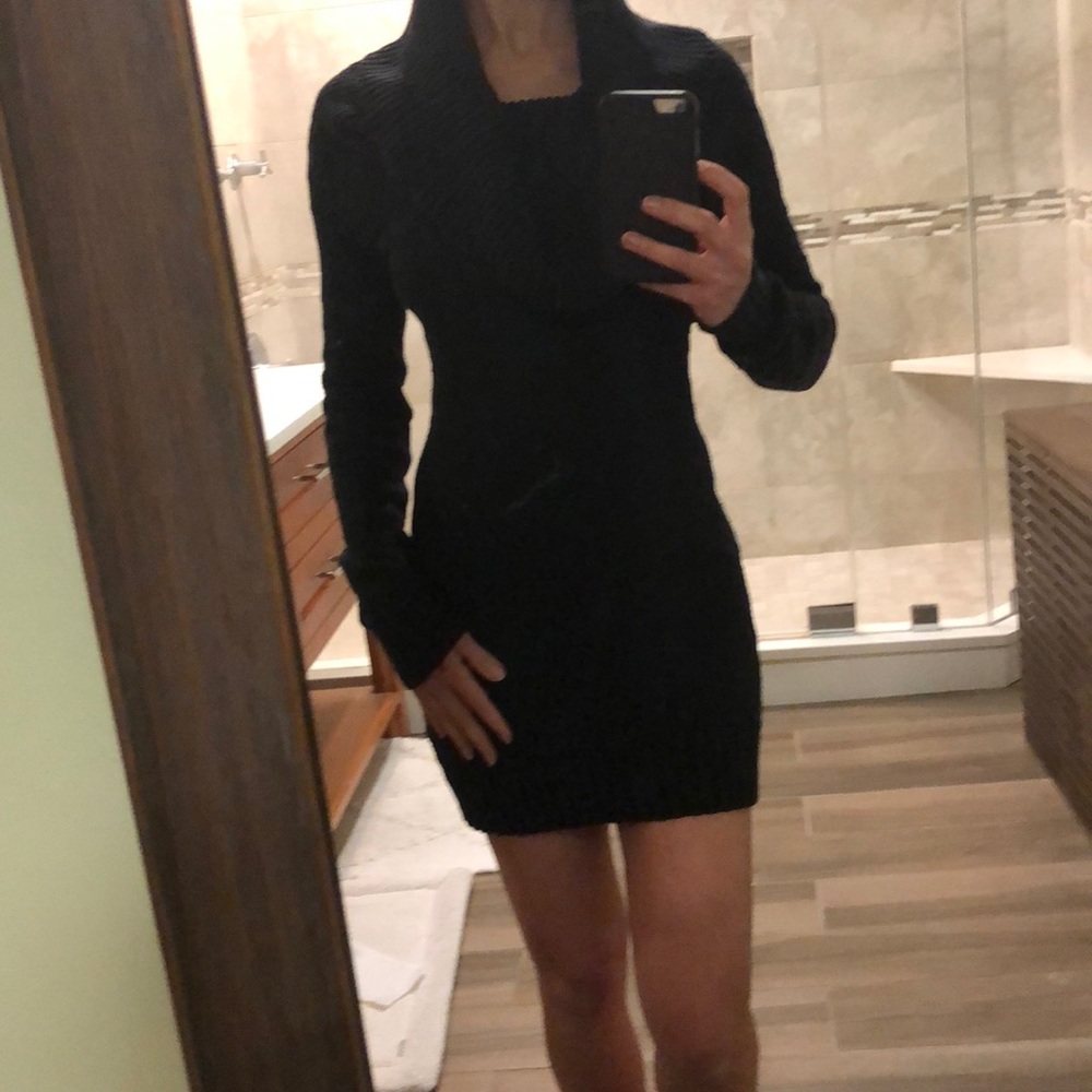 Guess sweater dress cowl neck